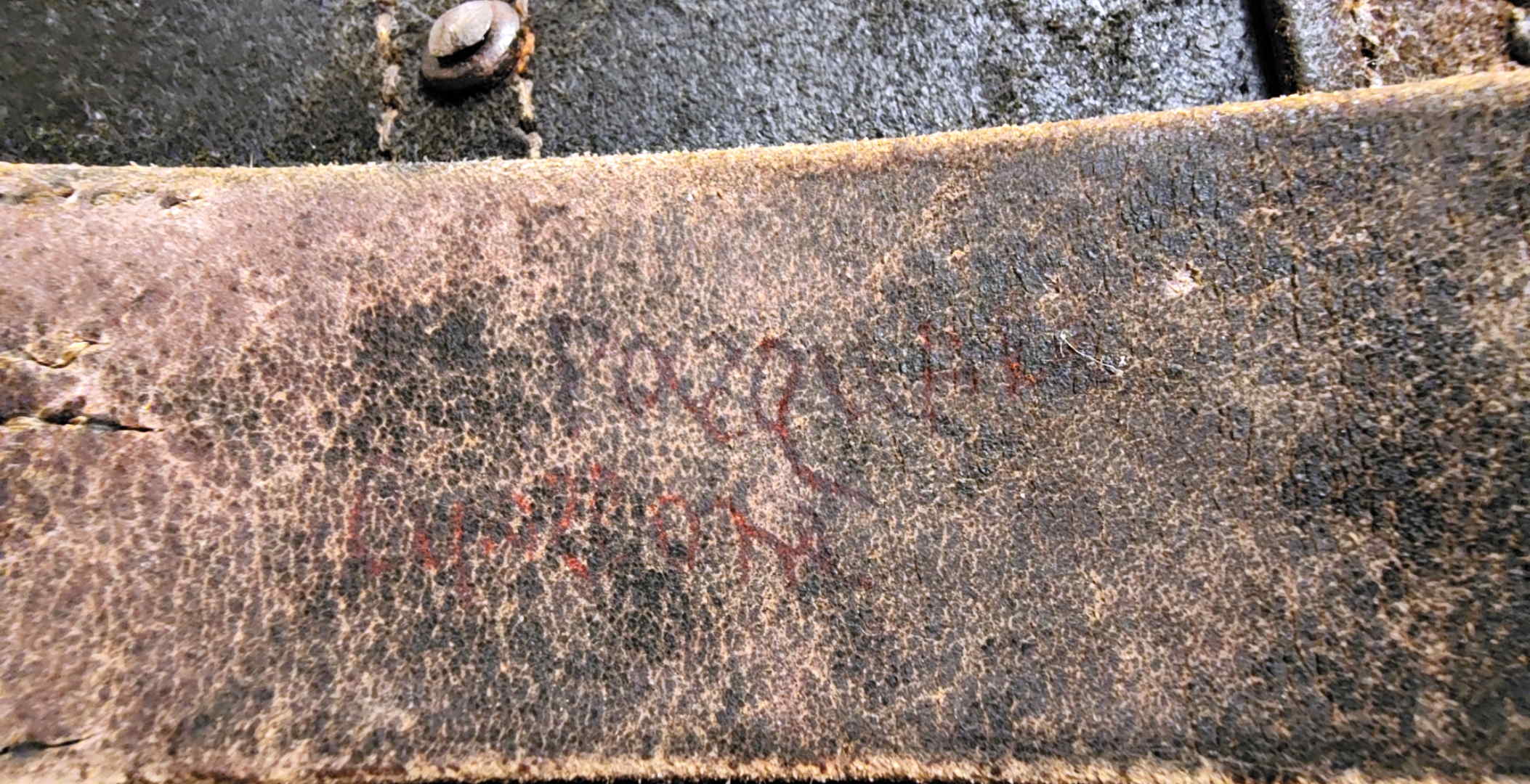 Pasquale Cundari owner inscription inside an Italian M91 Carcano cavalry bandolier