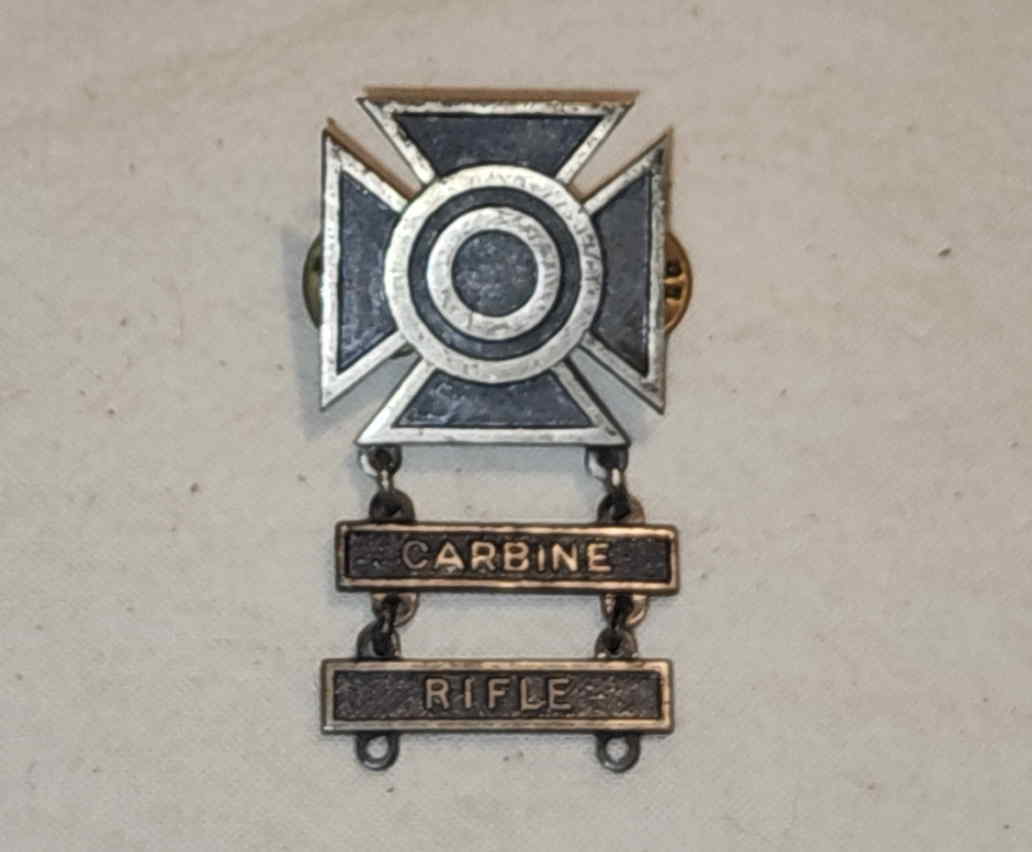 U.S. Army Sharpshooter Weapons Qualification Badge with Carbine and Rifle bars